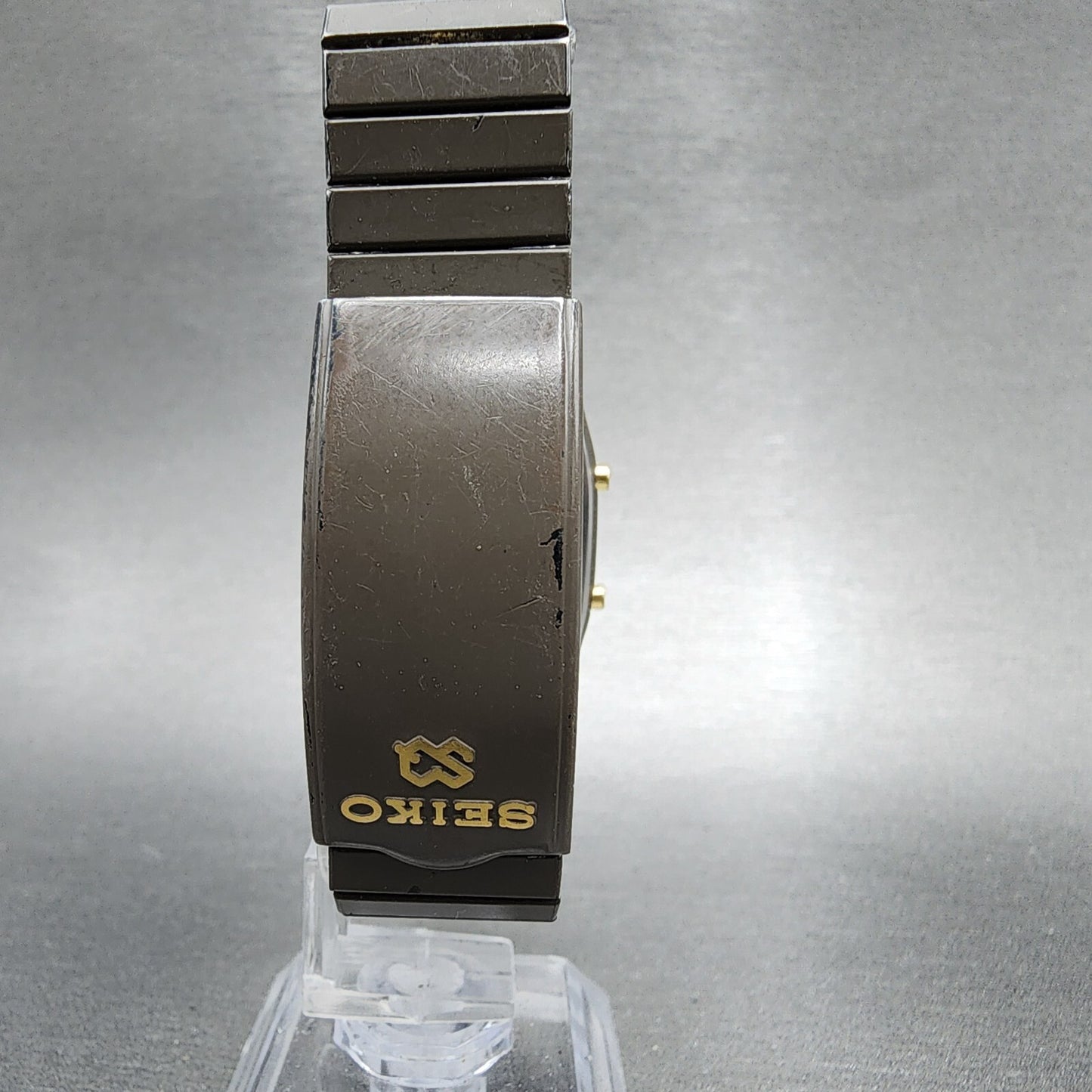Seiko Analog Digital Watch Men 30mm Silver Dial Two Tone H601-5039 PARTS