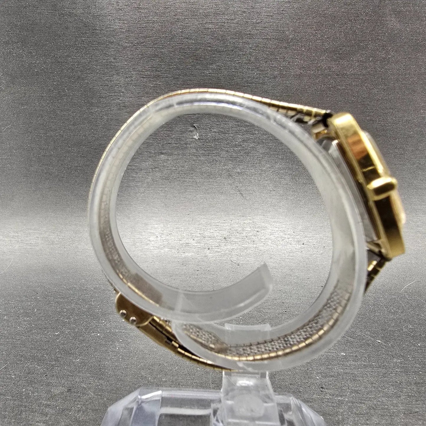 Bulova Dior Tank Watch Women 25mm Champagne Dial Gold Tone Manual PARTS Vintage8