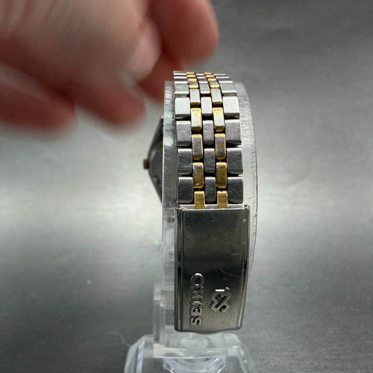 Seiko SQ Watch Women 24mm Silver Dial Two Tone Daydate 3Y03-0031 New Battery7