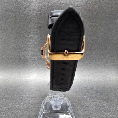 Bulova Harley Davidson Watch Men 43mm Black Dial Rose Gold Tone Date 78B115 Runs7