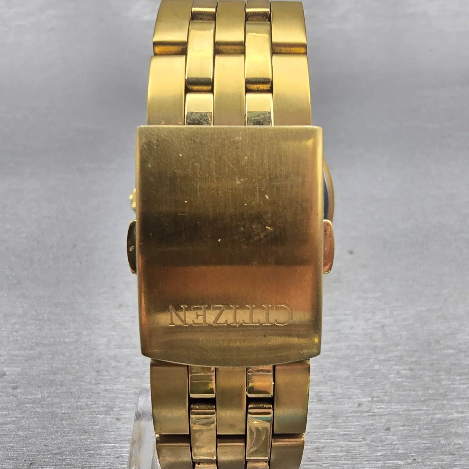 Citizen Watch Men 41mm Gold Dial Gold Tone Daydate Round 1502-S097835 New Batt7