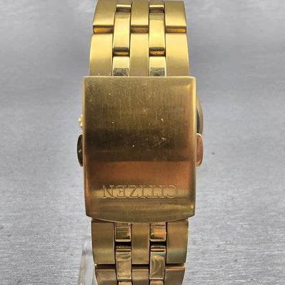 Citizen Watch Men 41mm Gold Dial Gold Tone Daydate Round 1502-S097835 New Batt7