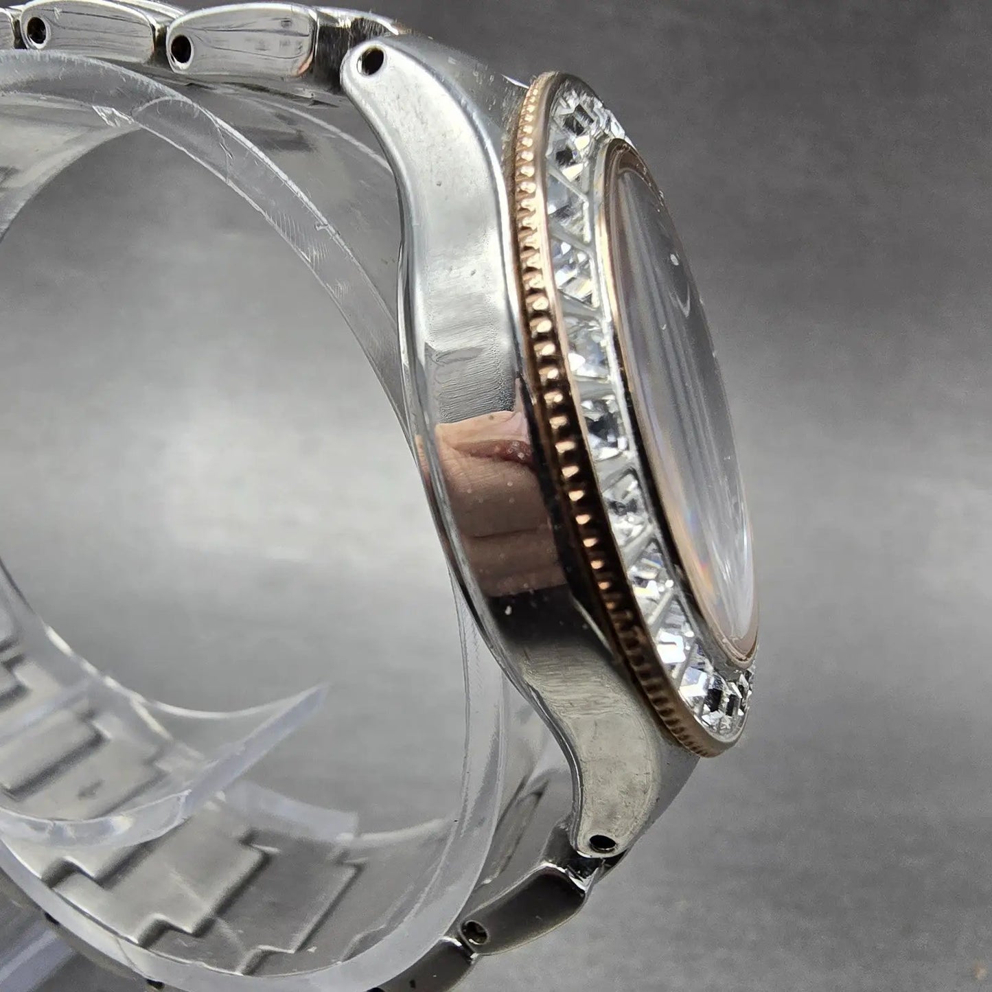 Citizen Silhouette Eco-Drive Watch Women 31mm Silver Dial Two Tone Date Runs3
