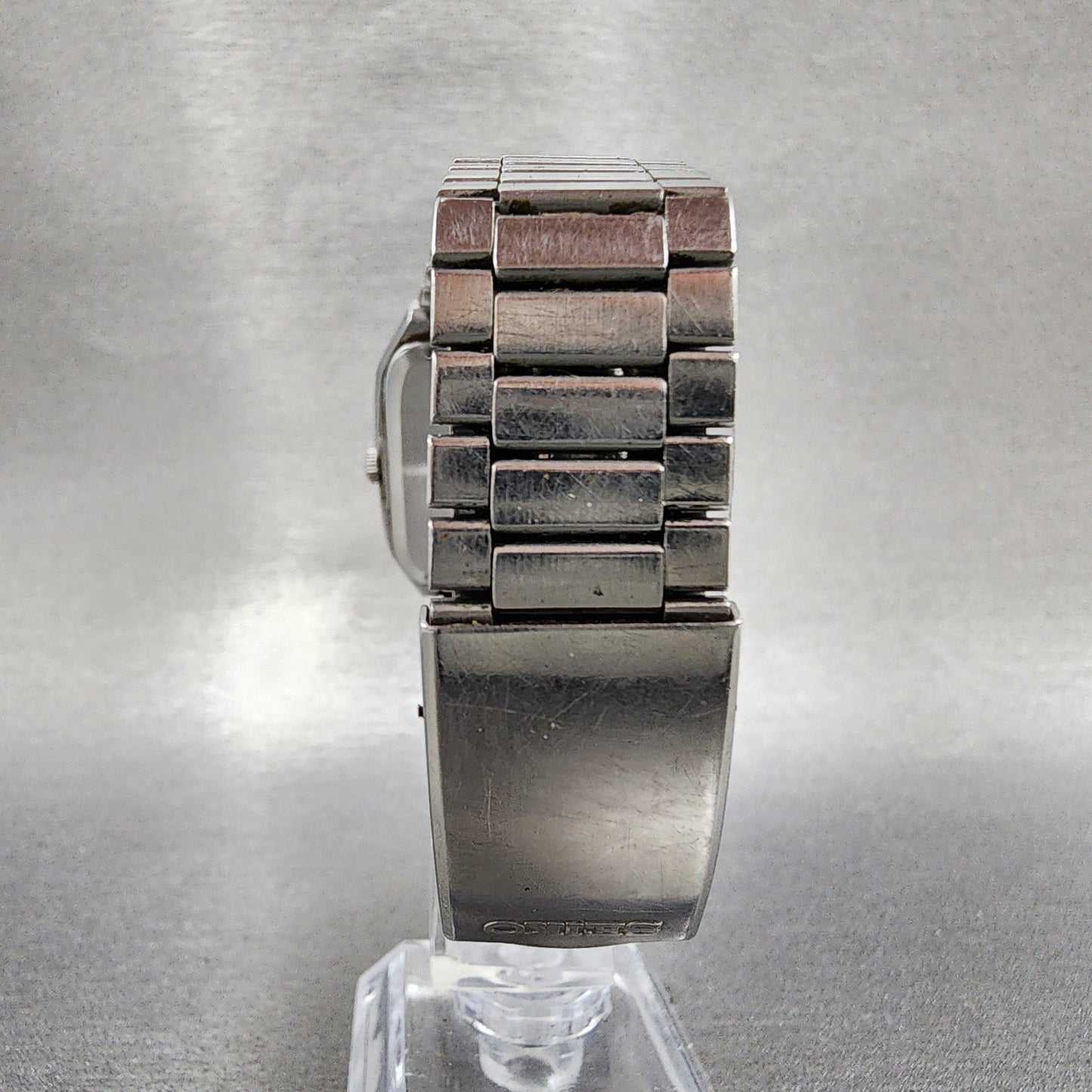 Seiko Analog Digital Watch Men 34mm Alarm Black Dial Steel Date H3575060 PARTS8