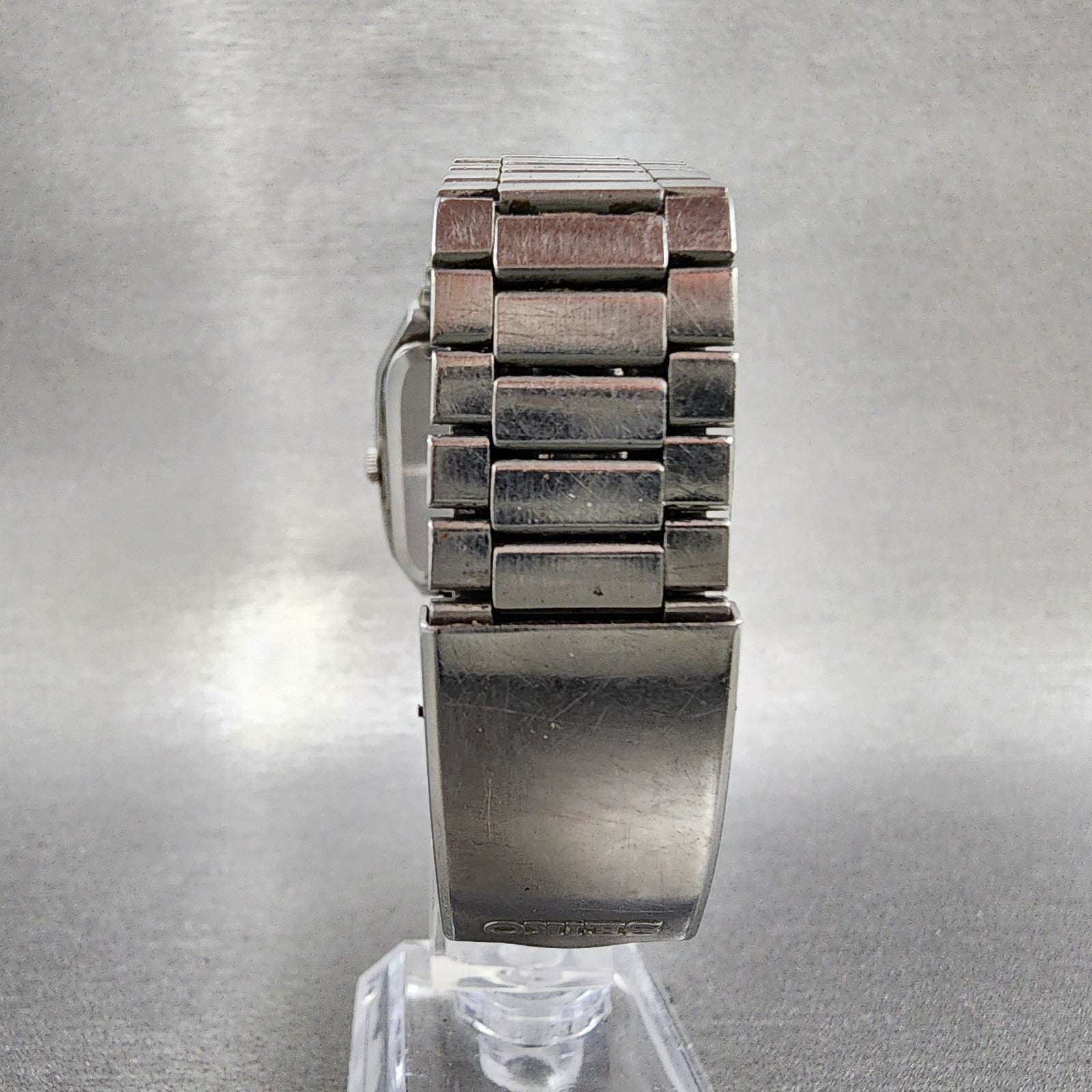 Seiko Analog Digital Watch Men 34mm Alarm Black Dial Steel Date H3575060 PARTS8