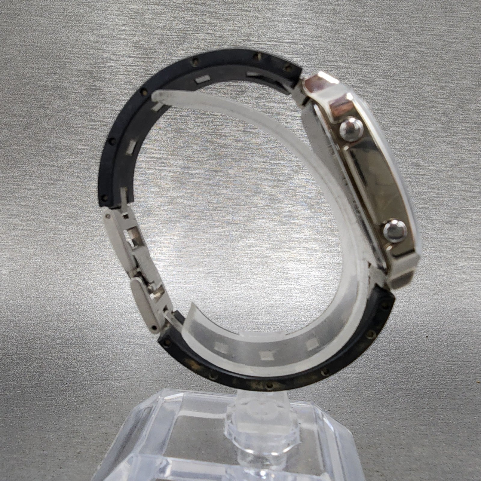 Casio Csterna Watch Women 25mm Digital Silver Tone Rectangle CSN022 New Battery9