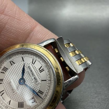 Raymond Weil Toccata Watch Women 25mm Silver Dial Two Tone Round 5364 NewBattery11