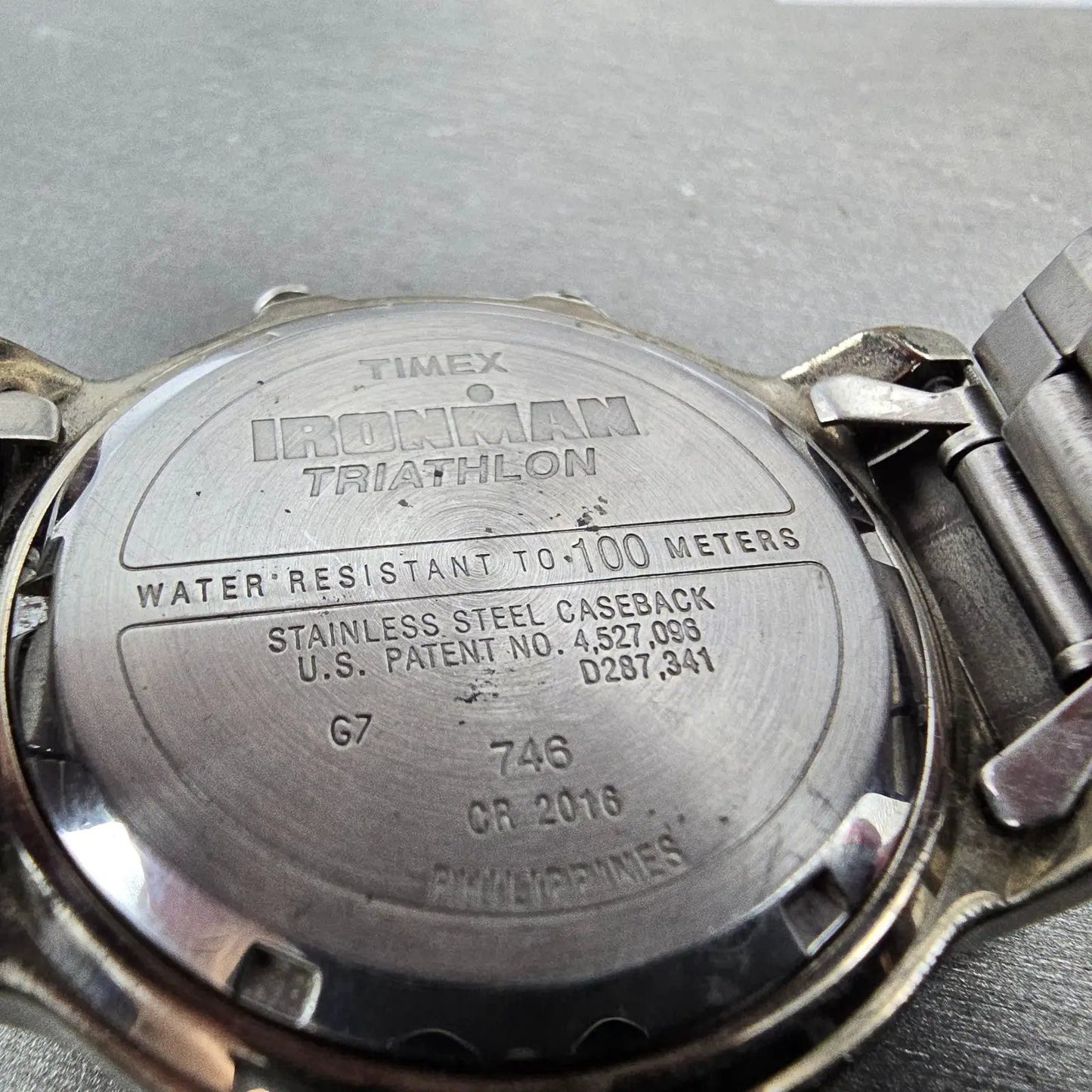Timex Ironman Triathlon Watch Men 40mm Steel Alarm Chronograph Round New Battery9