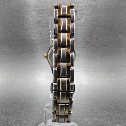 Citizen Eco-Drive Watch Women 24mm MOP Dial Two Tone Crystal Bezel Round Runs7