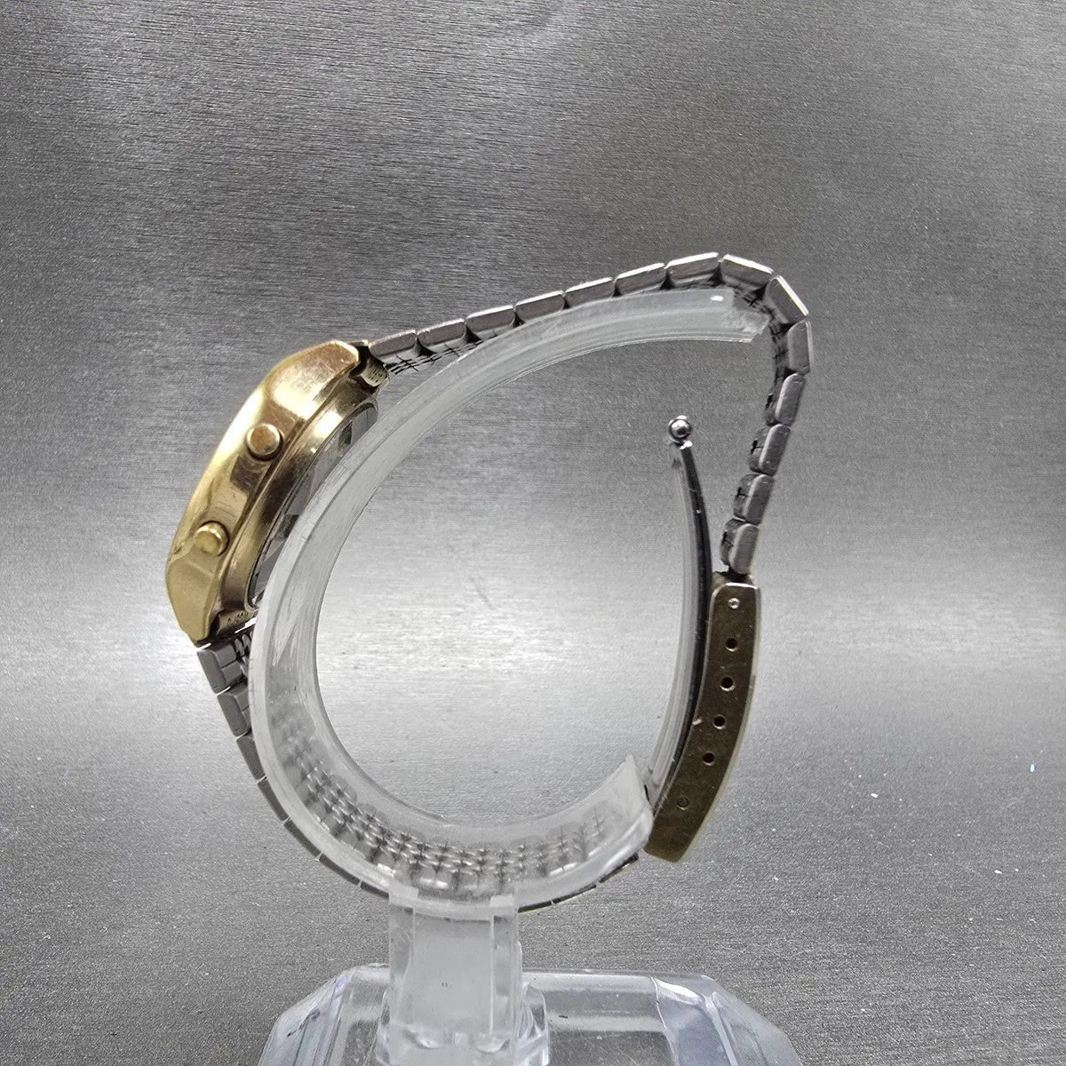 Casio Casiotron 86GL-22 Watch Women Gold Black 25mm Daydate Oval VTG PARTS7