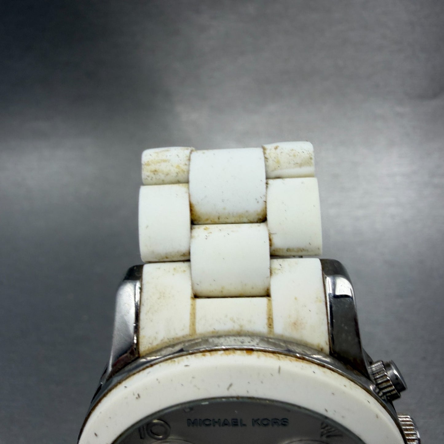 Michael Kors Chronograph Watch Women 39mm Silver Dial Steel MK-5423 New Battery4