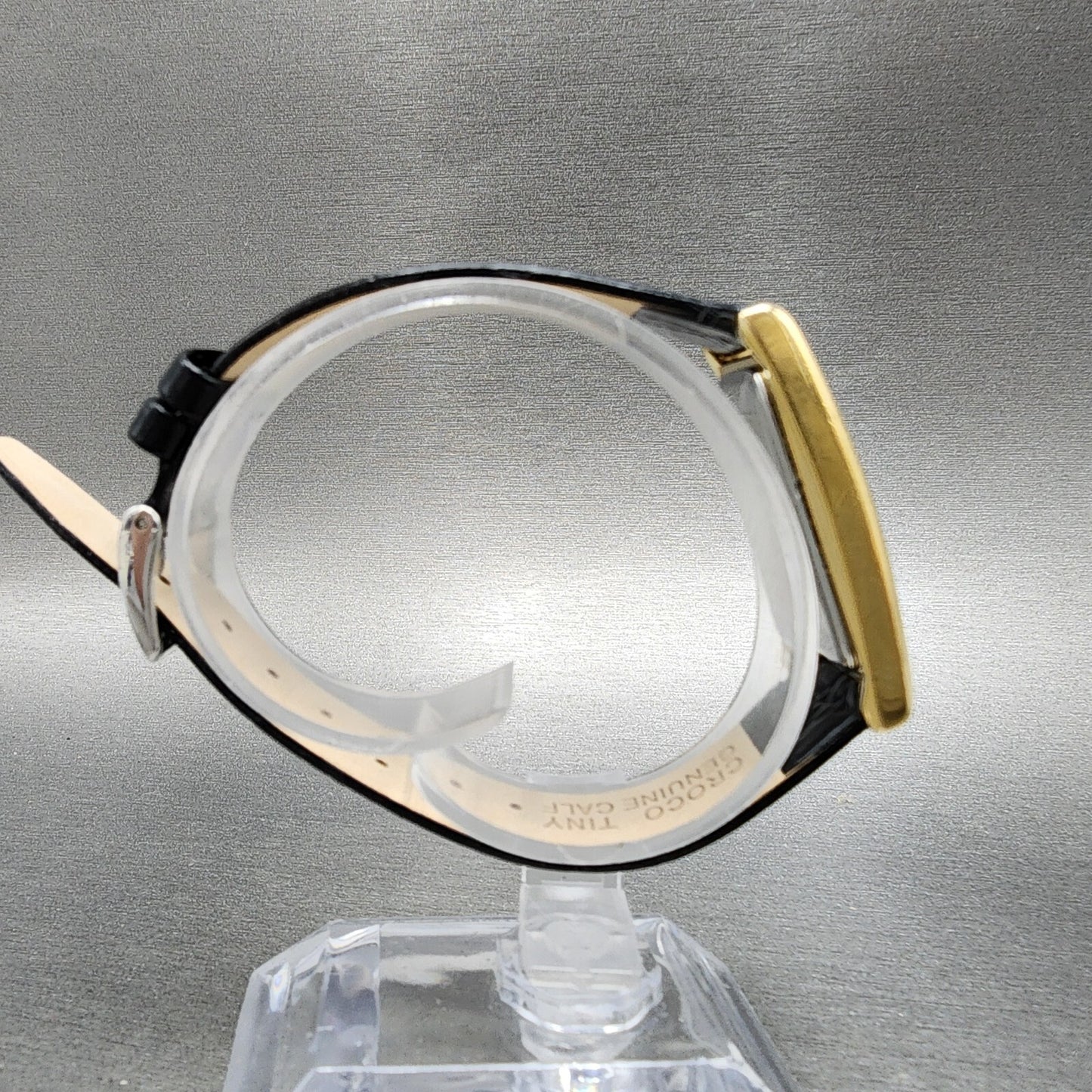Movado Tank Watch Women 20mm White Dial Gold Tone Rectangle 87.66.455 New Batt8