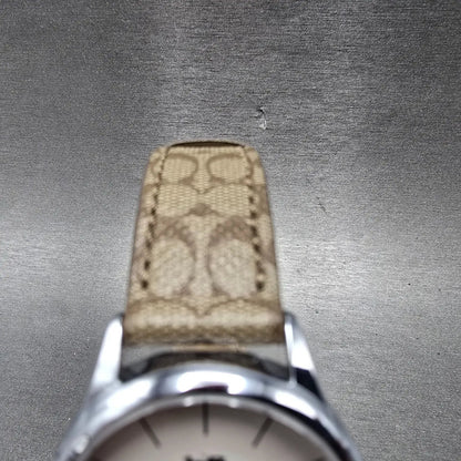 Coach Ruby Watch Women 32mm Cream Dial Silver Tone Round New Battery4