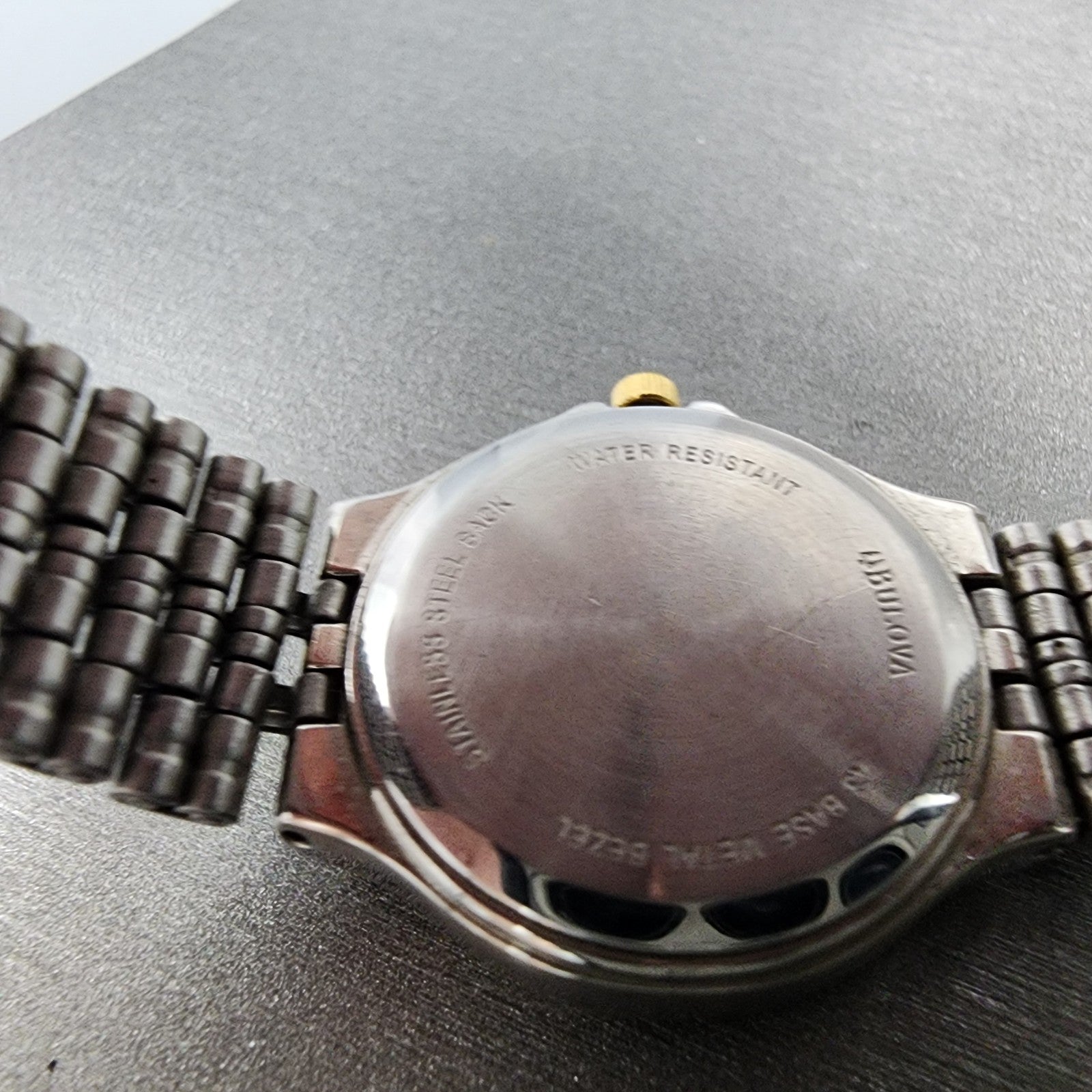 Bulova Watch Women 24mm White Dial two Tone Date Round 98M02 New Battery9