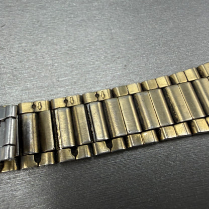 Seiko Bracelet 20mm Stainless Steel Gold Tone Tri Folding Clasp M03N-D-E Japan12