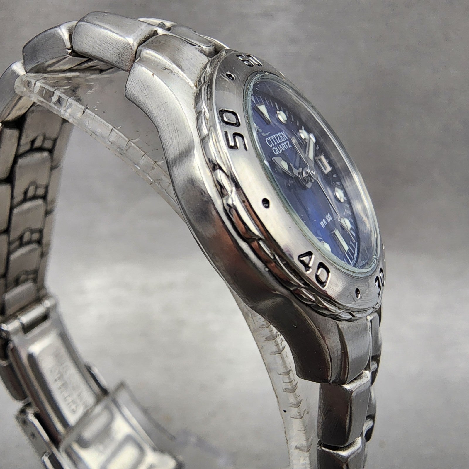 Citizen Dive Watch Women 26mm Blue Dial Silver Tone Date 1012S92316 New Battery3