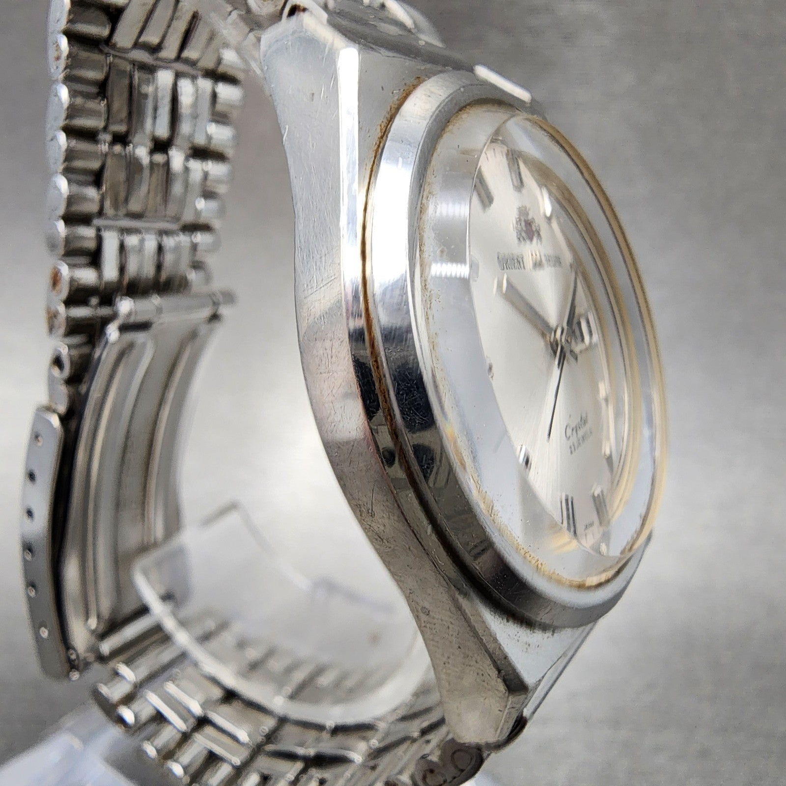 Orient AAA Deluxe Crystal Watch Men 35mm Silver Dial Steel Daydate Automatic3
