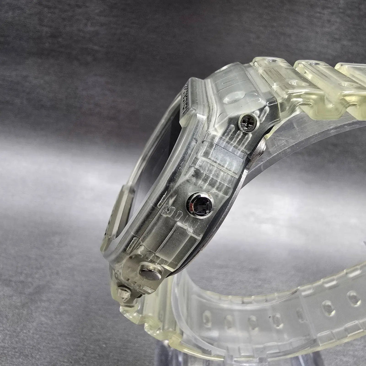 Casio G-Shock DW-5600SKE Watch Men 44mm Clear Case Chrono Alarm New Battery2