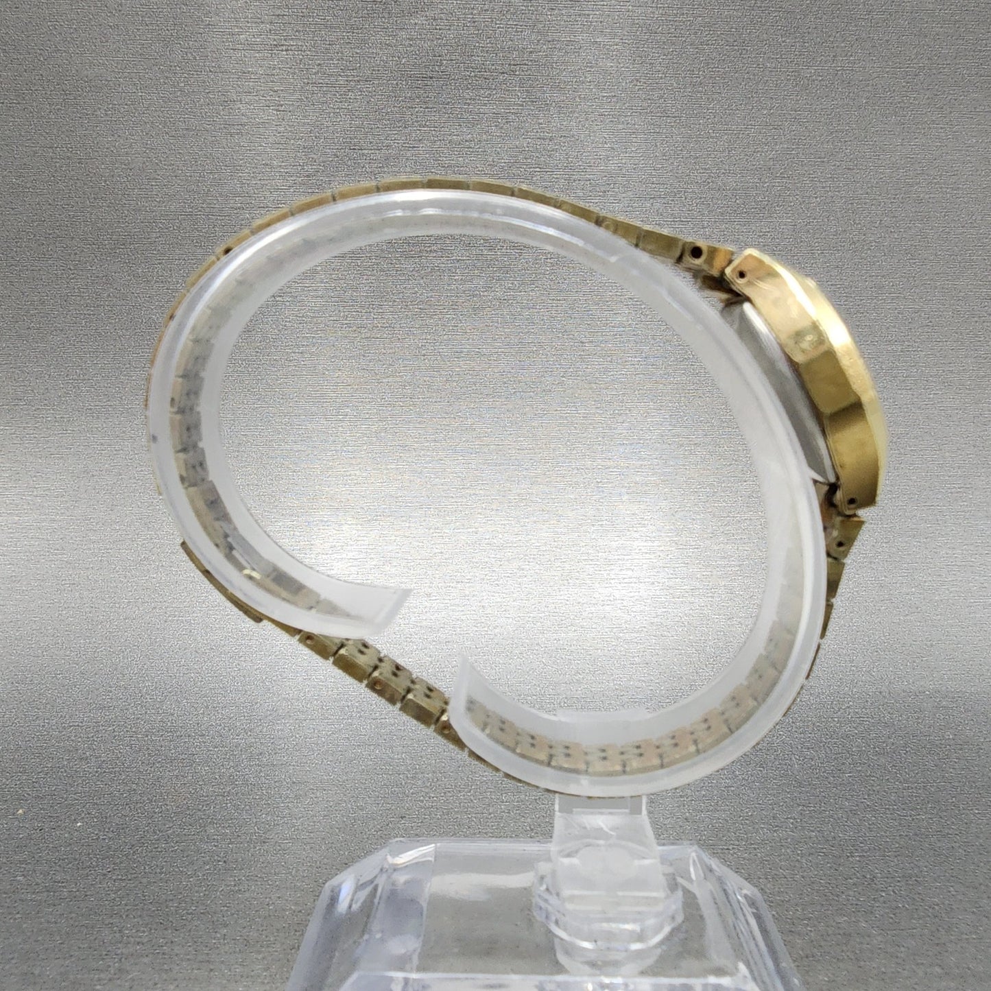 Seiko Watch Women 19mm Champagne Dial Gold Tone Octagon Manual 11043390 Runs8