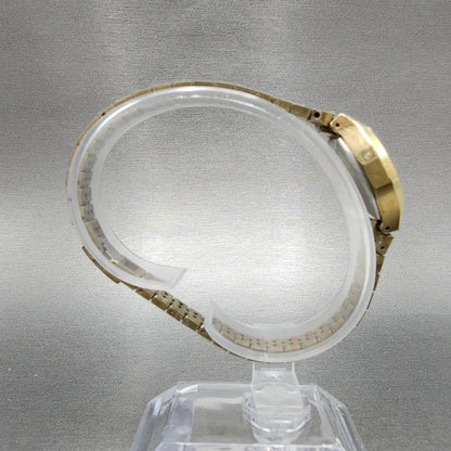 Seiko Watch Women 19mm Champagne Dial Gold Tone Octagon Manual 11043390 Runs8