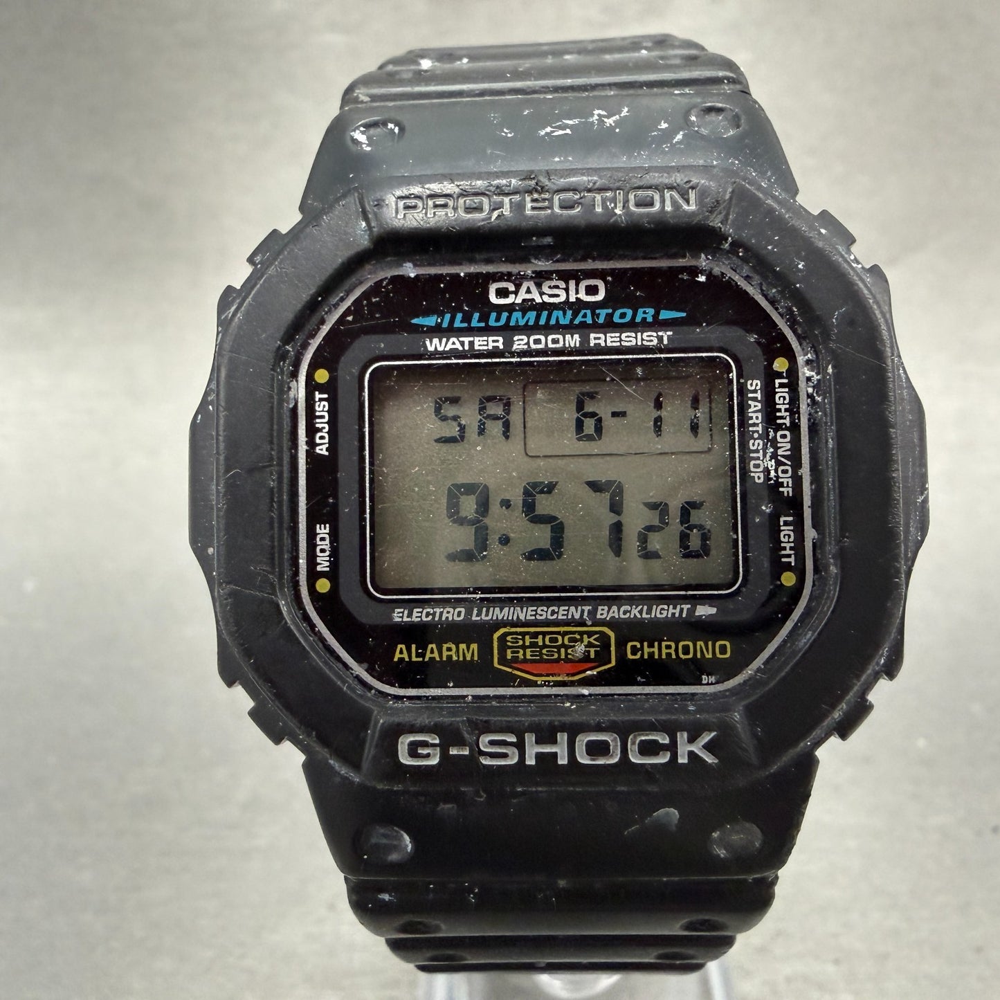 Casio DW-5600E Watch Men 44mm Digital Black Alarm Chrono 3229 Octagon New Batt0