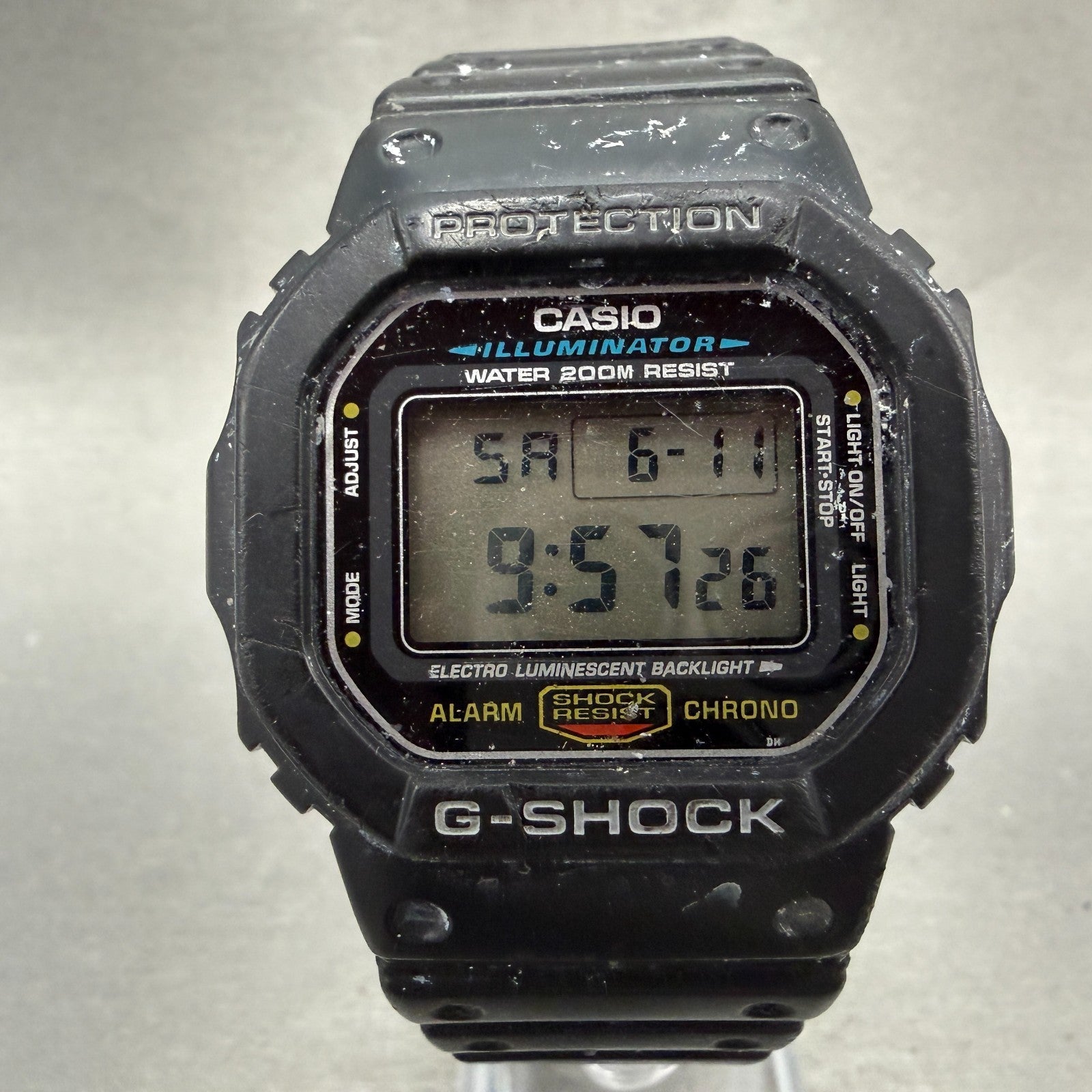 Casio DW-5600E Watch Men 44mm Digital Black Alarm Chrono 3229 Octagon New Batt0