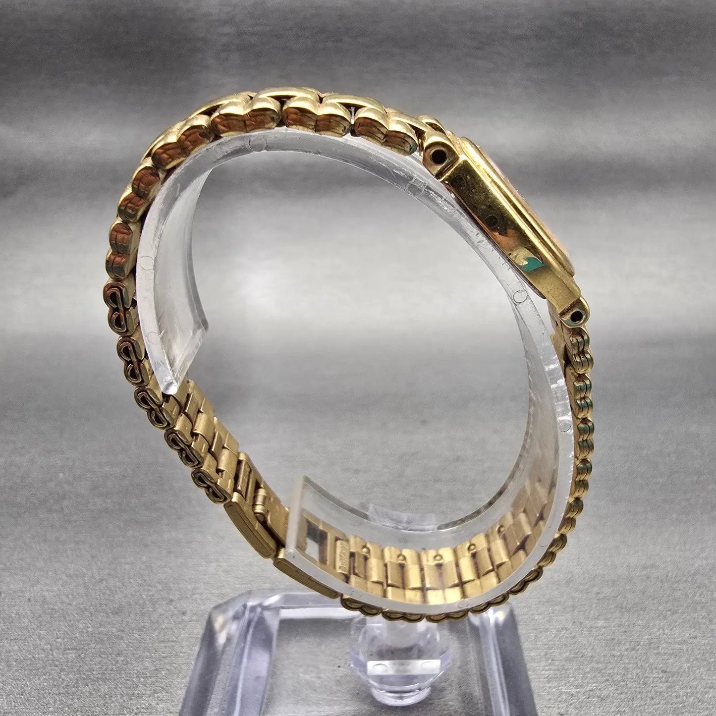 Seiko Watch Women 18mm White Dial Gold Tone Oval 1N00-5C70 New Battery Vintage8