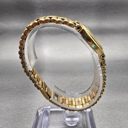 Seiko Watch Women 18mm White Dial Gold Tone Oval 1N00-5C70 New Battery Vintage8