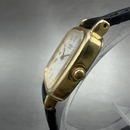 Seiko Watch Women 17mm White Dial Gold Tone Rectangle 2Y00-5A00 New Battery2