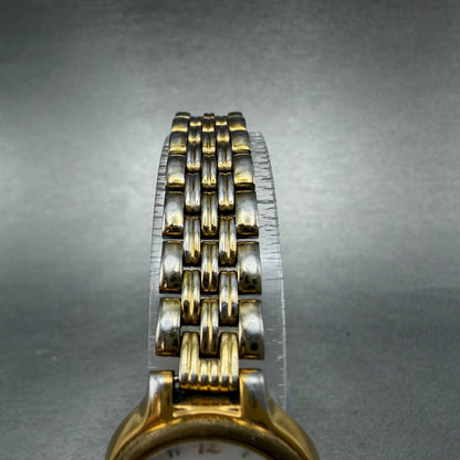 Seiko Watch Women 23mm White Dial Gold Tone Date Round 7N82-0228 New Battery 4564