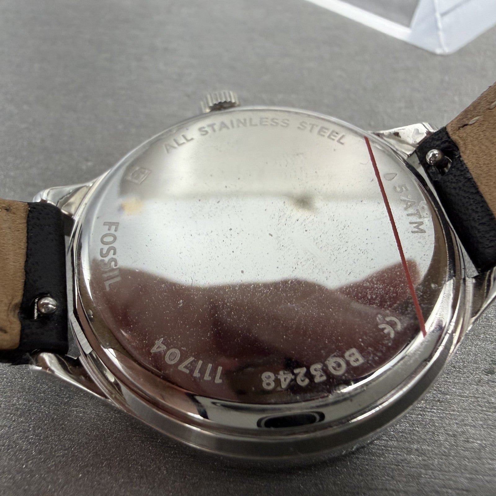 Fossil Watch Women 36mm White Dial Silver Tone Daydate Round BQ3248 New Battery9