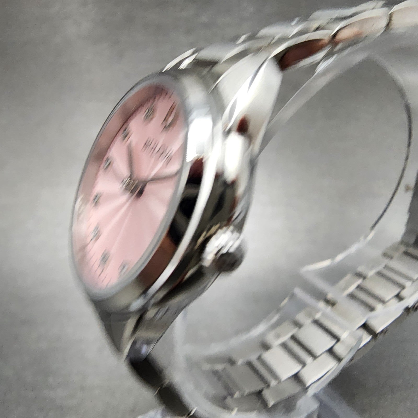 Bulova Sutton Watch Women 28mm Pink Dial Steel Round 96P249 New Battery2