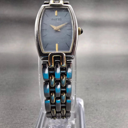 Seiko Watch Women 16mm MOP Dial Silver Tone Oval 1N00-0JL0 New Battery Vintage5