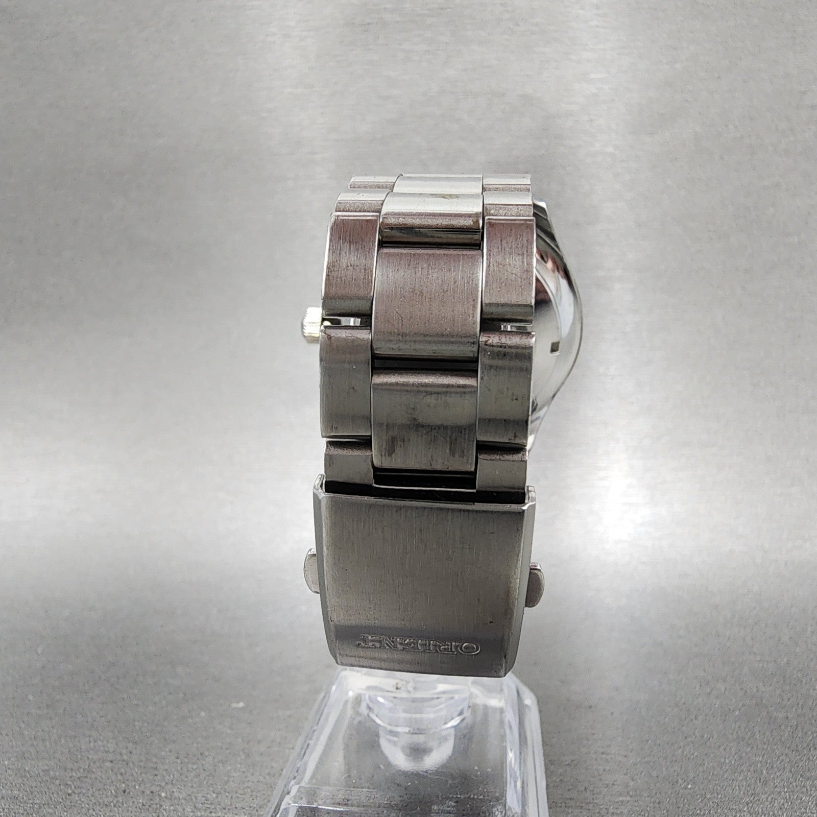 Orient King Master World Time Watch Men 42mm Black Dial Steel Daydate EM6FC37
