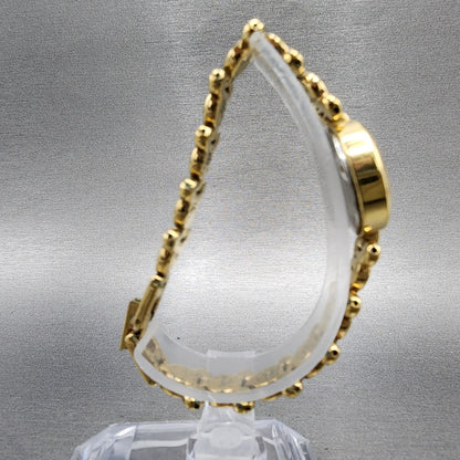 Seiko Lorus Mickey Mouse Watch Women 20mm Gold Dial Gold Tone Round New Battery8