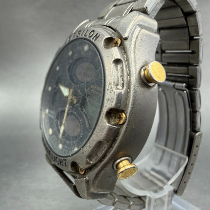 Seiko ALBA Epilon Watch Men 40mm Analog Digital Alarm Chrono V085-0020 New Batt2