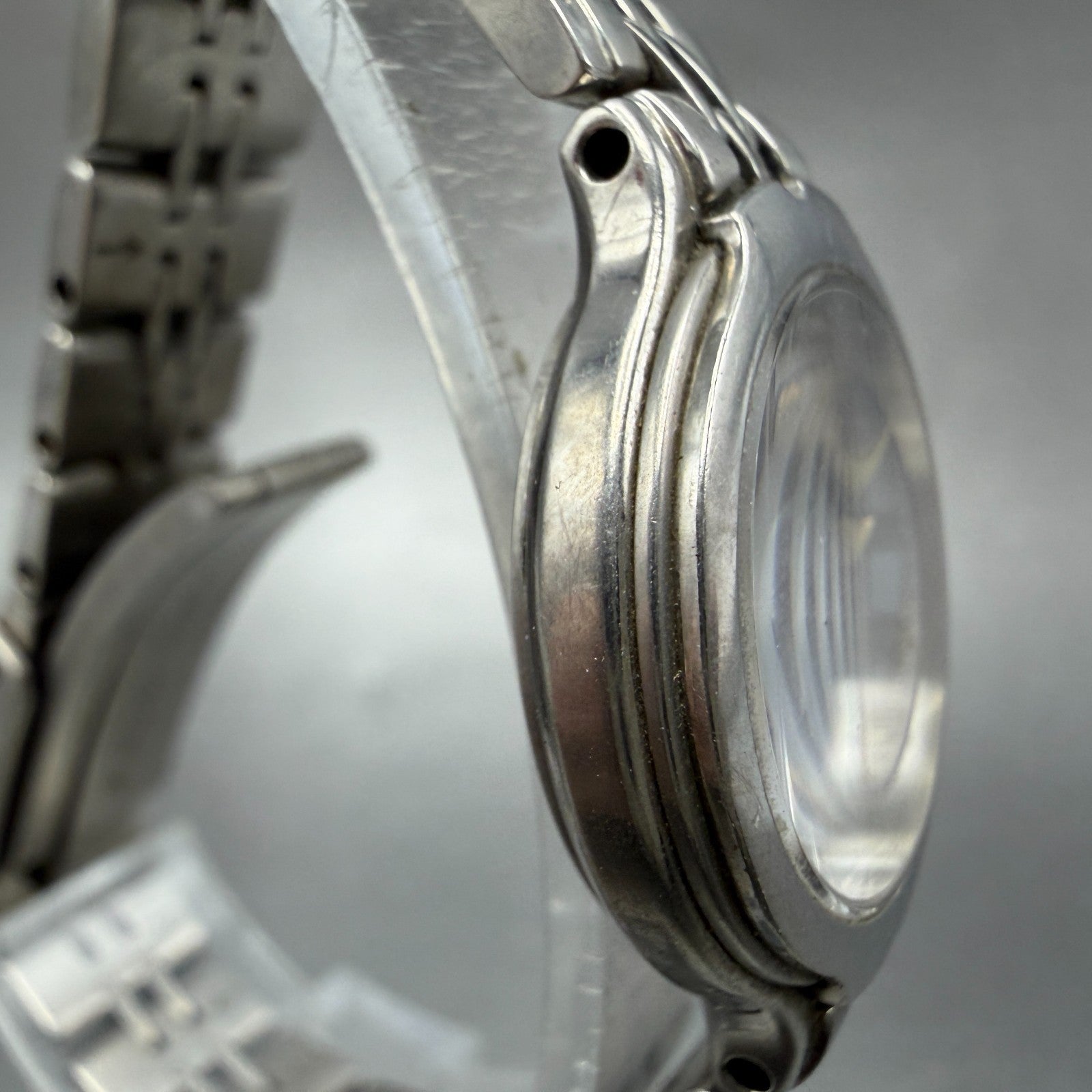 Seiko Exceline Watch Women 24mm Silver Dial Titanium Round 4J41-0070 New Battery3