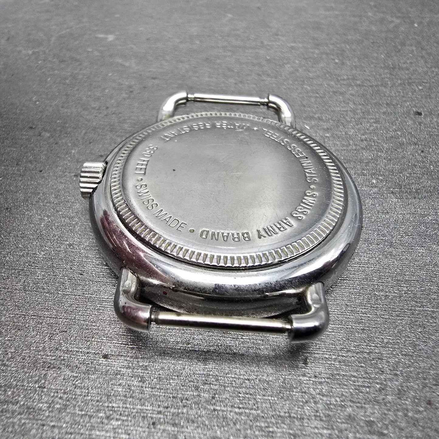 Victorinox Swiss Army Cavalry Watch Men 37mm Cream Dial Silver Tone Date PART MN8