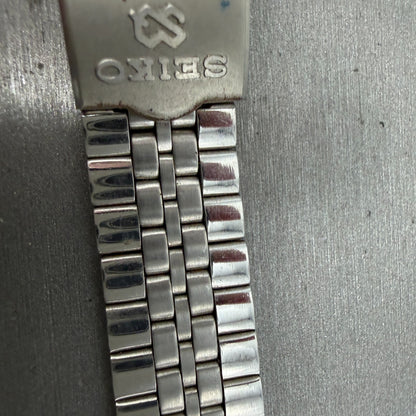 Seiko SQ Bracelet 20mm Stainless Steel Silver Tone Tri Folding Clasp VTG Japan3