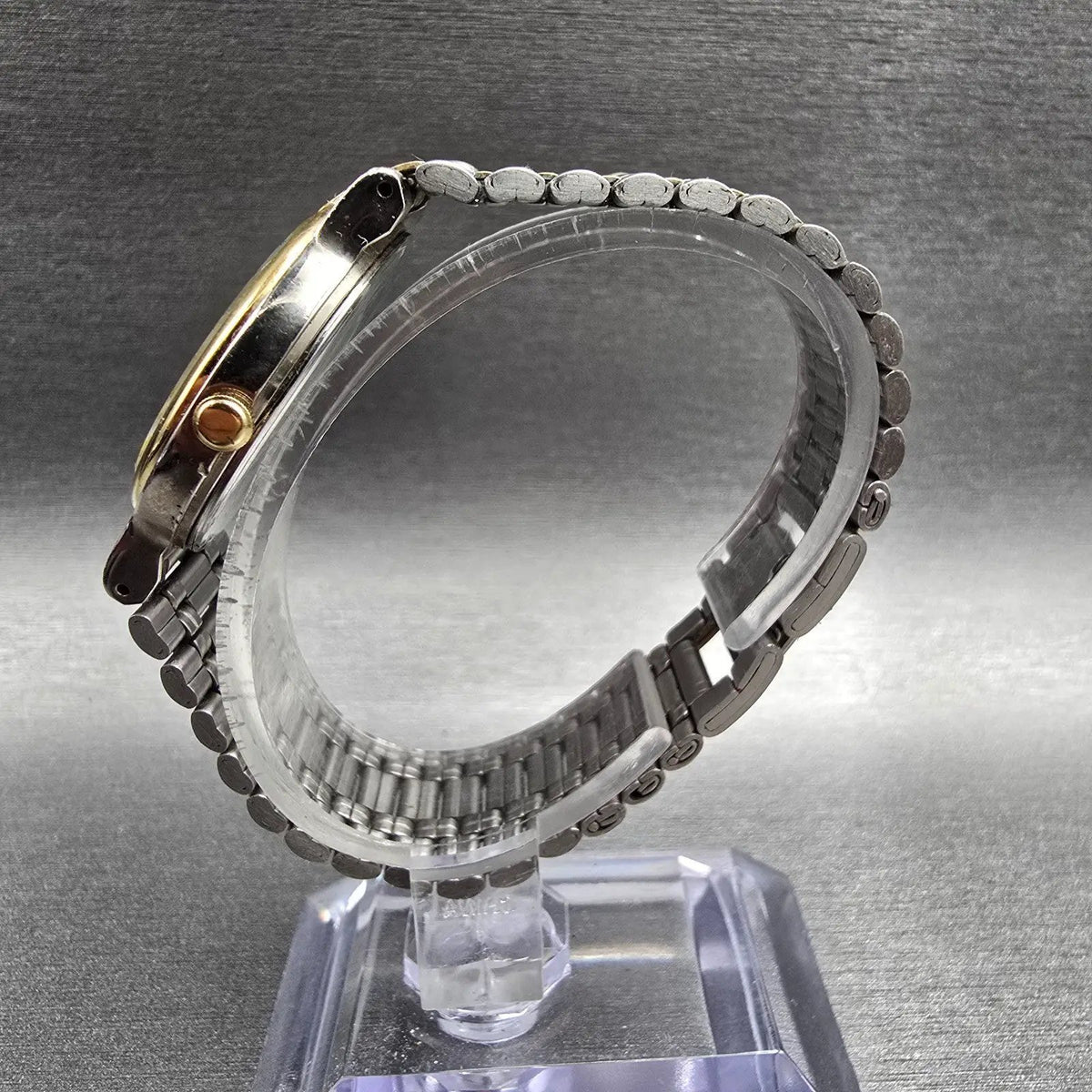 Lorus Mickey Mouse Watch Women 30mm Champagne Dial Two Tone V301-6E70 New Batt6