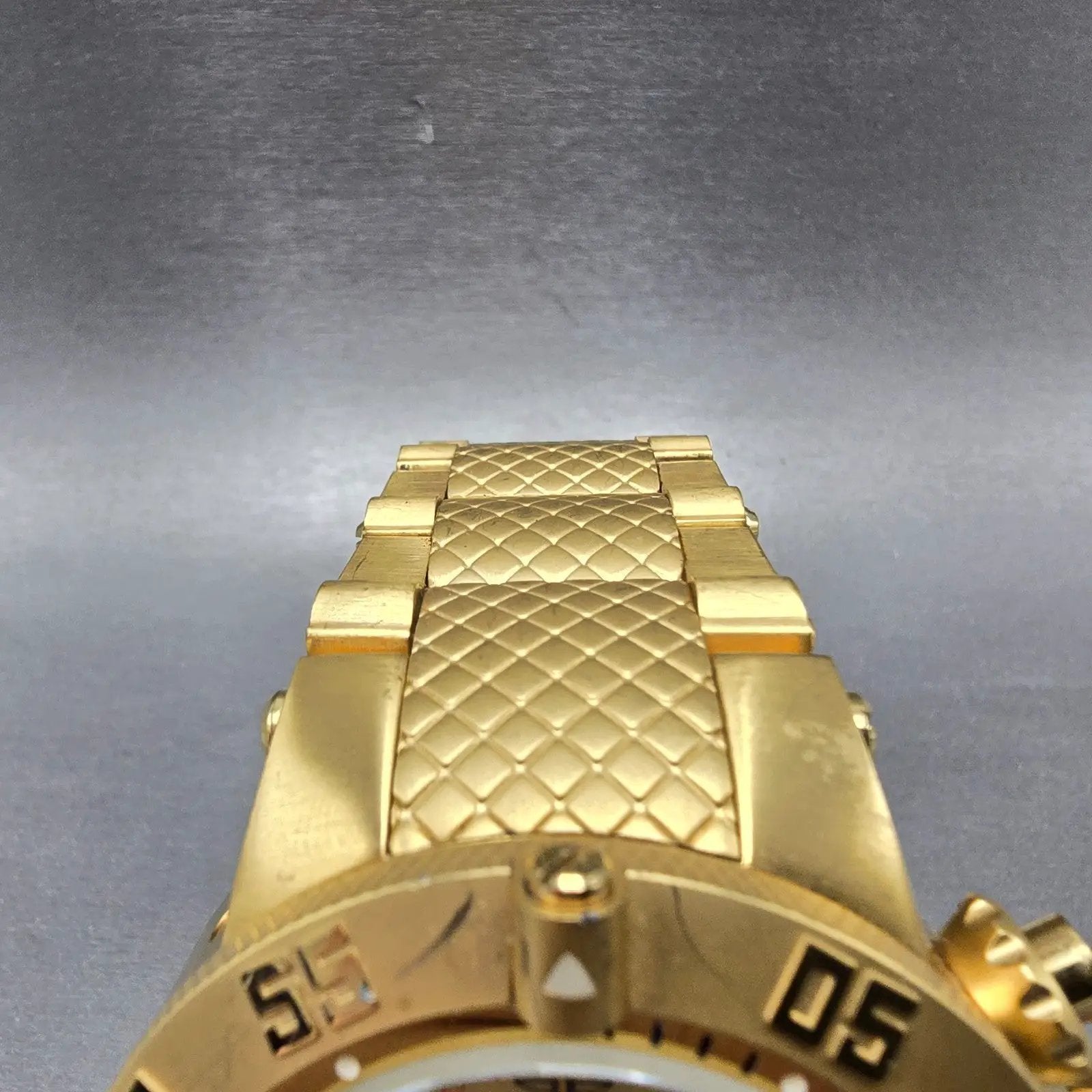 Invicta Sub Aqua Noma III Chronograph Watch Men 50mm Black Dial Gold Tone NewBat4