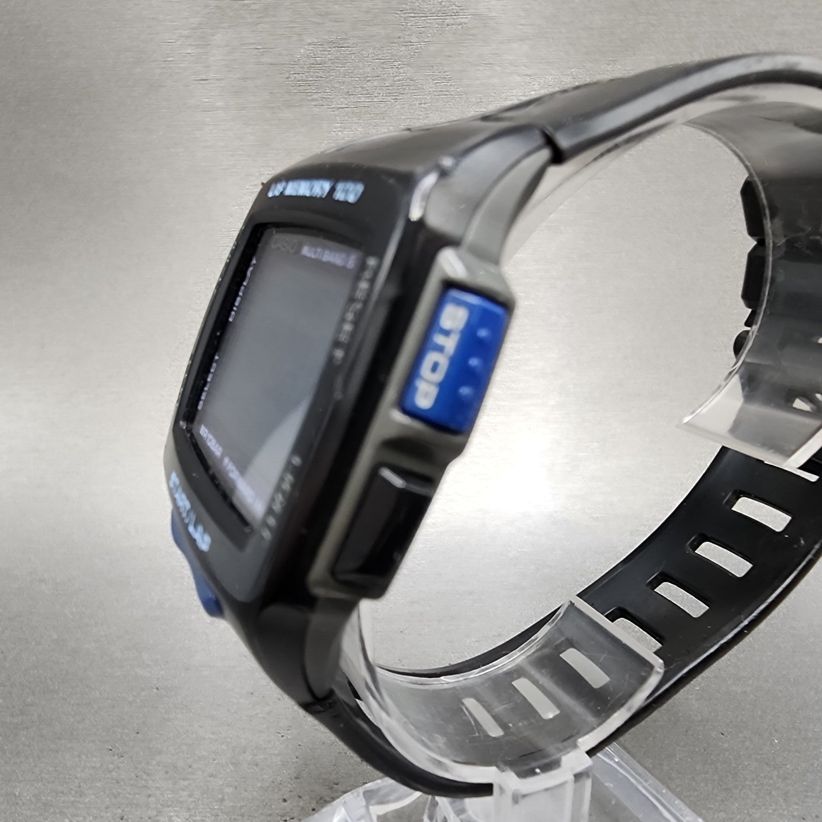 Casio PHY STW1000 Watch Men 42mm Digital Black Tone Alarm Chrono Rectangle Runs2