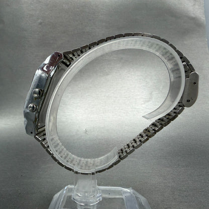 Seiko ALBA Analog Digital Watch Men Luminous Dial Silver Tone V072-5020 PARTS7