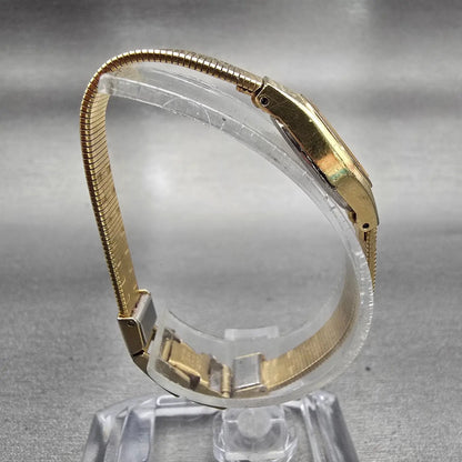 Seiko Watch Women 16mm Gold Dial Gold Tone Oval 2C21-5149 New Battery Vintage8