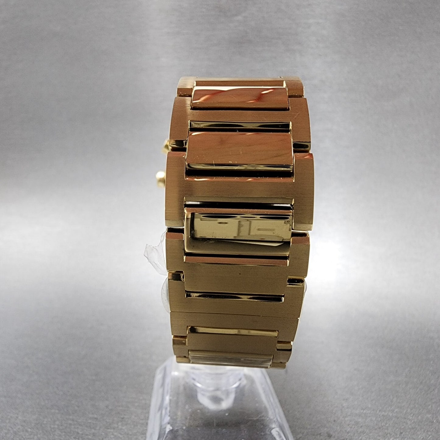 Movado Bold Evolution Chronograph Watch Men 42mm Gold Dial Gold Tone Date CHIP7