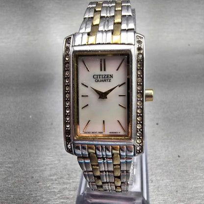 Citizen Watch Women 19mm MOP Dial Two Tone Gemmed 5920-S063883 New Battery VTG0