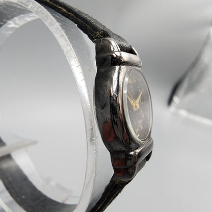 VTG Citizen CQ Watch Women 19mm Black Dial Black Tone 5930-K01060 New Battery