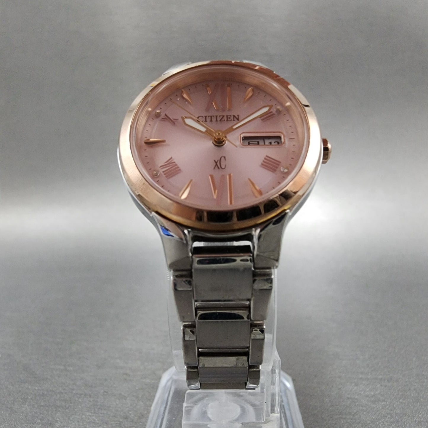 Citizen EcoDrive Xc Watch Women 26mm Pink Dial Steel Round Works E001T0203485