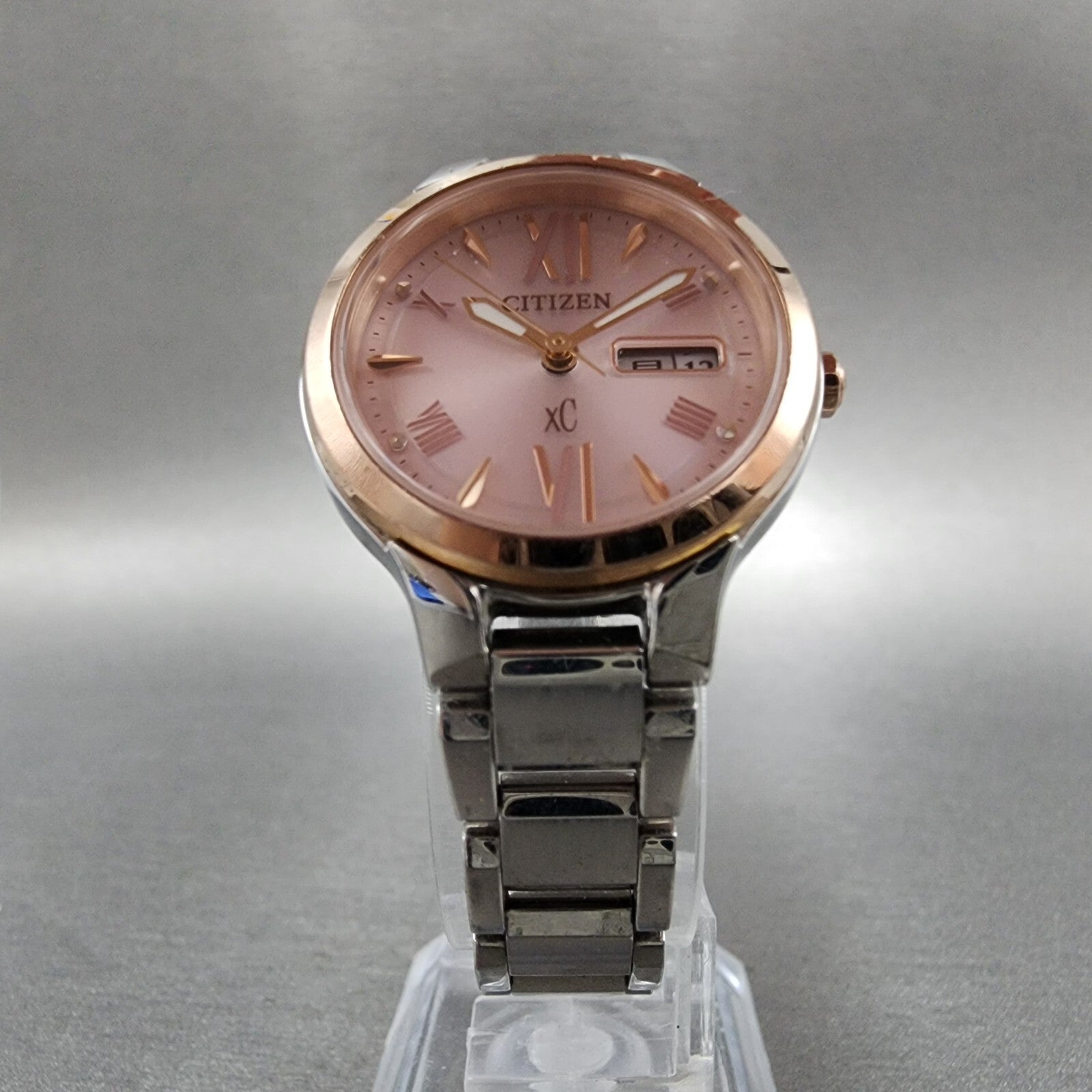 Citizen EcoDrive Xc Watch Women 26mm Pink Dial Steel Round Works E001T0203485