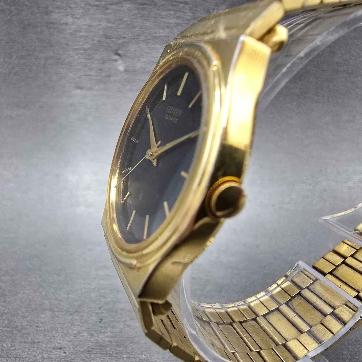 Citizen CQ Watch Unisex 30mm Black Dial Gold Tone Round 6031-G04118 New Battery2